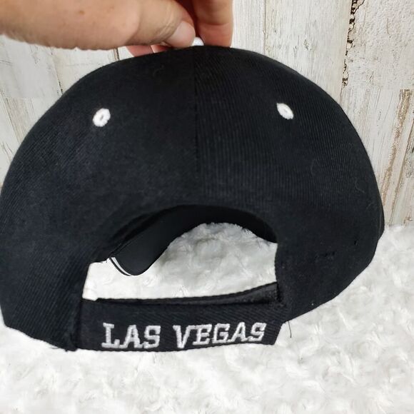 Las Vegas Velcro Baseball Cap Black OSFA - Picture 5 of 8